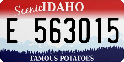 ID license plate E563015