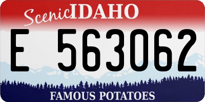 ID license plate E563062