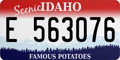 ID license plate E563076