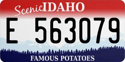 ID license plate E563079