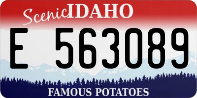 ID license plate E563089