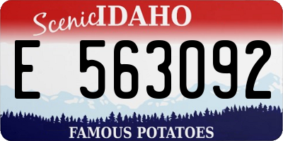 ID license plate E563092