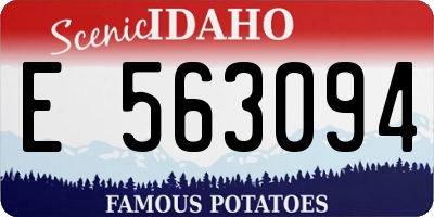 ID license plate E563094