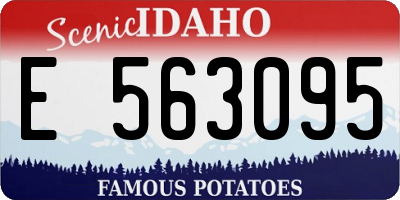 ID license plate E563095