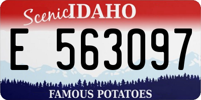 ID license plate E563097