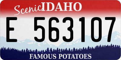 ID license plate E563107