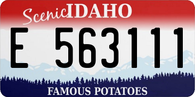 ID license plate E563111