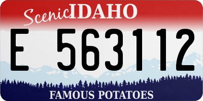 ID license plate E563112