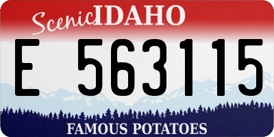 ID license plate E563115