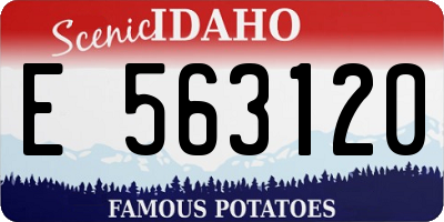 ID license plate E563120