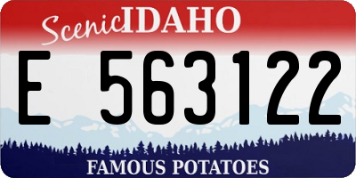ID license plate E563122