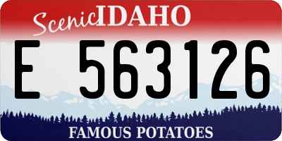 ID license plate E563126