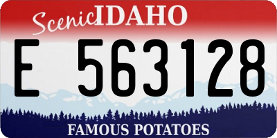 ID license plate E563128