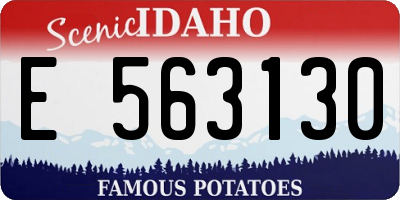 ID license plate E563130