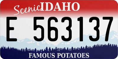 ID license plate E563137