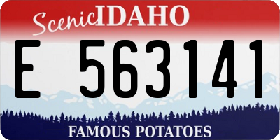 ID license plate E563141