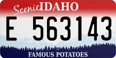 ID license plate E563143