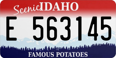 ID license plate E563145