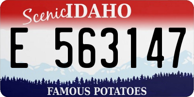 ID license plate E563147