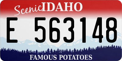 ID license plate E563148