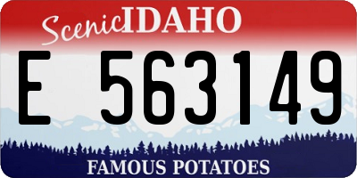 ID license plate E563149