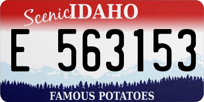 ID license plate E563153