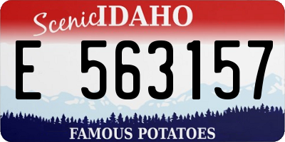 ID license plate E563157