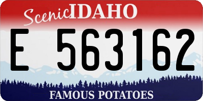 ID license plate E563162