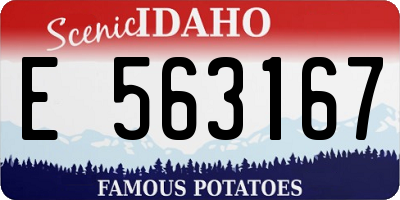 ID license plate E563167