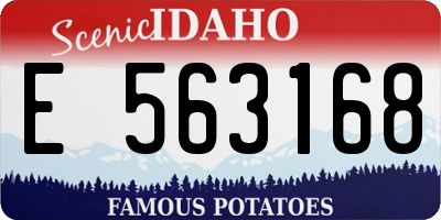 ID license plate E563168