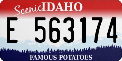 ID license plate E563174