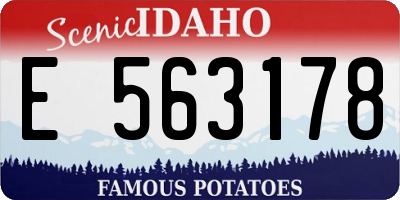 ID license plate E563178