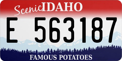 ID license plate E563187