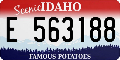 ID license plate E563188