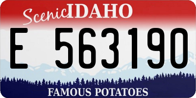 ID license plate E563190