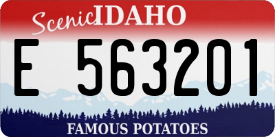 ID license plate E563201