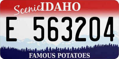 ID license plate E563204