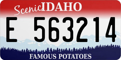 ID license plate E563214
