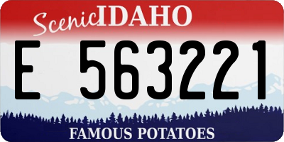 ID license plate E563221