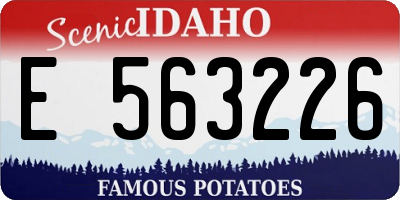 ID license plate E563226
