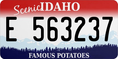 ID license plate E563237