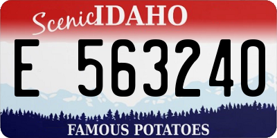 ID license plate E563240