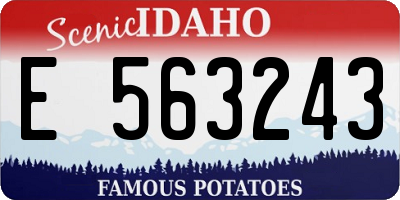 ID license plate E563243