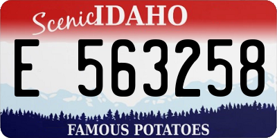 ID license plate E563258