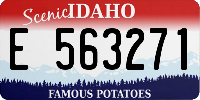 ID license plate E563271