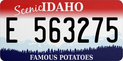 ID license plate E563275