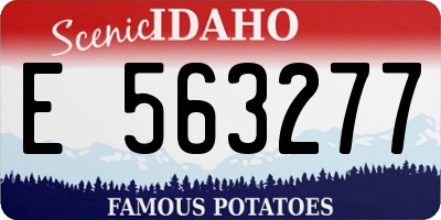 ID license plate E563277
