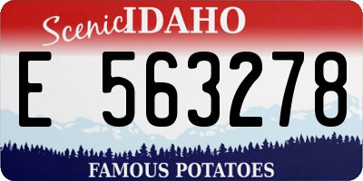 ID license plate E563278