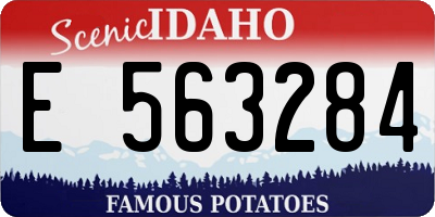 ID license plate E563284