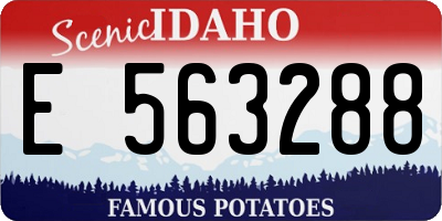 ID license plate E563288